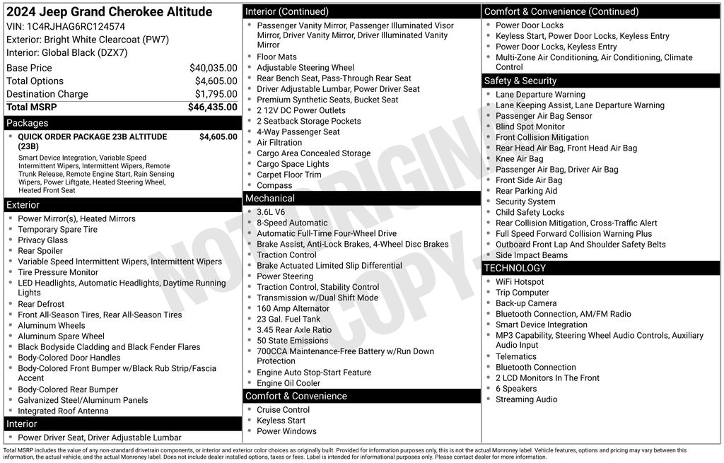 jeep grand cherokee 2024 1C4RJHAG6RC124574 image jeep grand cherokee 2024 1C4RJHAG6RC124574 image